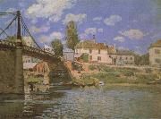 Alfred Sisley The Bridge at Villeneuve-la-Garenne oil painting reproduction